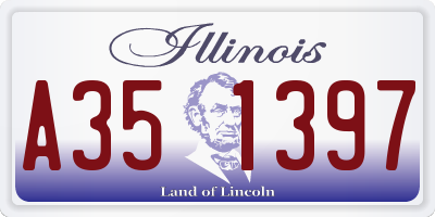 IL license plate A351397