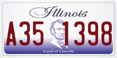 IL license plate A351398