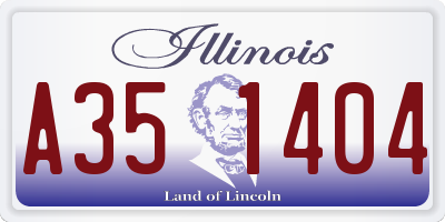 IL license plate A351404