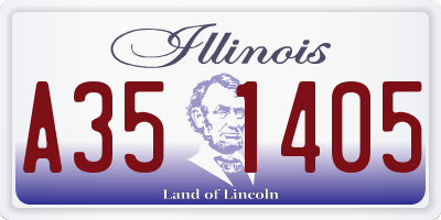 IL license plate A351405