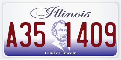 IL license plate A351409