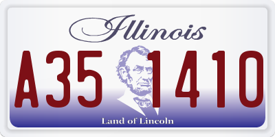 IL license plate A351410