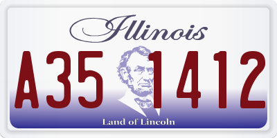 IL license plate A351412