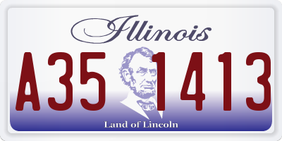 IL license plate A351413