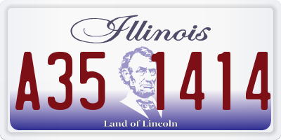 IL license plate A351414