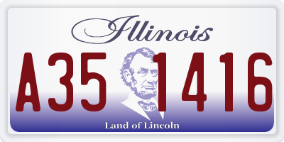 IL license plate A351416
