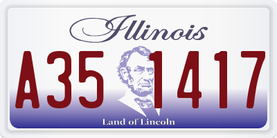 IL license plate A351417