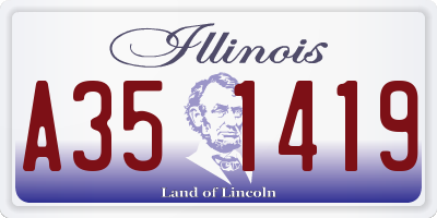 IL license plate A351419