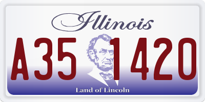 IL license plate A351420