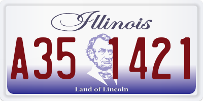 IL license plate A351421
