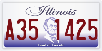 IL license plate A351425