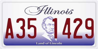 IL license plate A351429