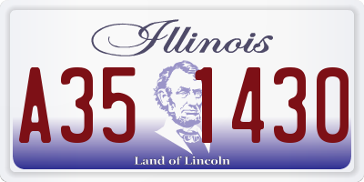 IL license plate A351430