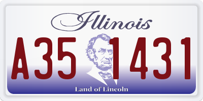 IL license plate A351431