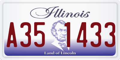 IL license plate A351433