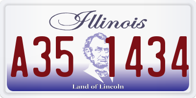 IL license plate A351434