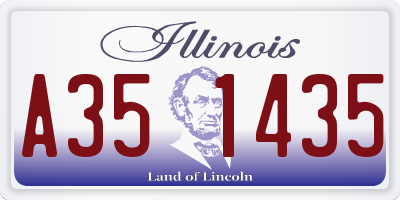 IL license plate A351435