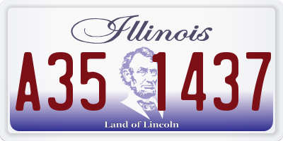 IL license plate A351437