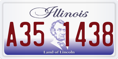 IL license plate A351438