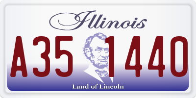 IL license plate A351440