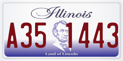IL license plate A351443