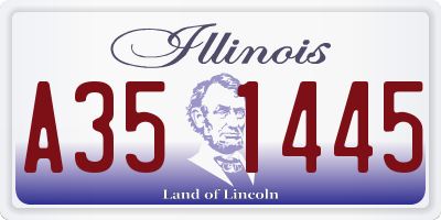 IL license plate A351445