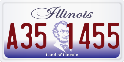 IL license plate A351455