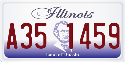 IL license plate A351459