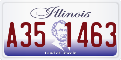 IL license plate A351463