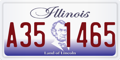 IL license plate A351465