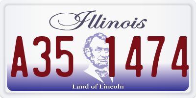 IL license plate A351474