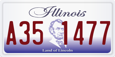 IL license plate A351477