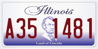 IL license plate A351481