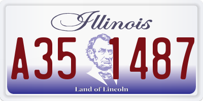 IL license plate A351487