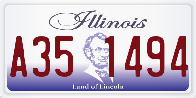 IL license plate A351494