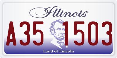 IL license plate A351503