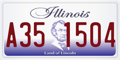 IL license plate A351504