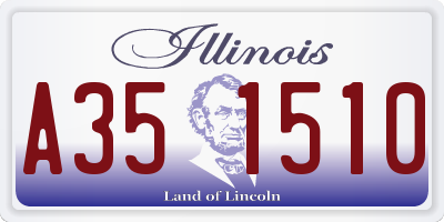 IL license plate A351510