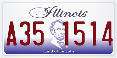 IL license plate A351514
