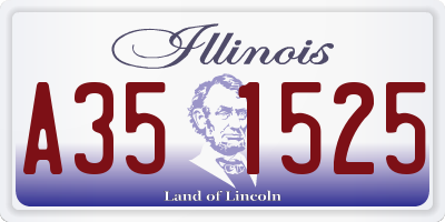 IL license plate A351525