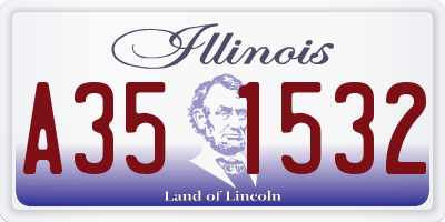 IL license plate A351532