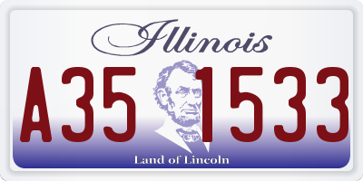 IL license plate A351533