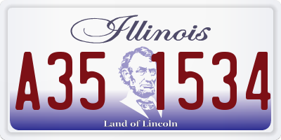 IL license plate A351534