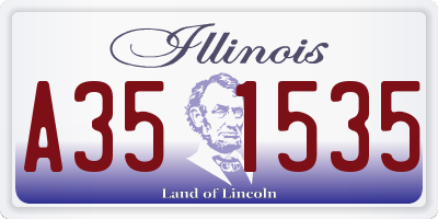 IL license plate A351535