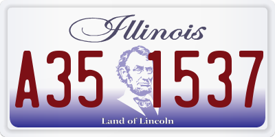 IL license plate A351537