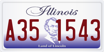 IL license plate A351543