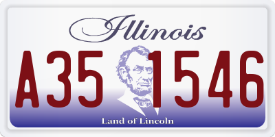 IL license plate A351546