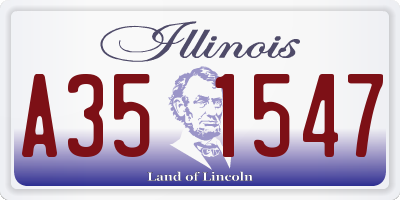 IL license plate A351547