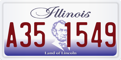 IL license plate A351549