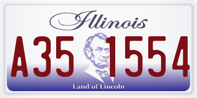 IL license plate A351554